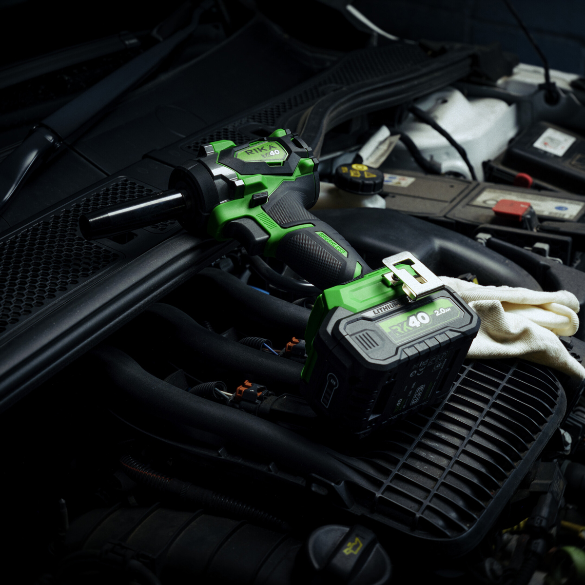 Rikä RK40 40V 1/2in Cordless Compact Impact Wrench | 480Nm Nut-Busting Torque | Friction Ring | Brushless Motor | Body Only